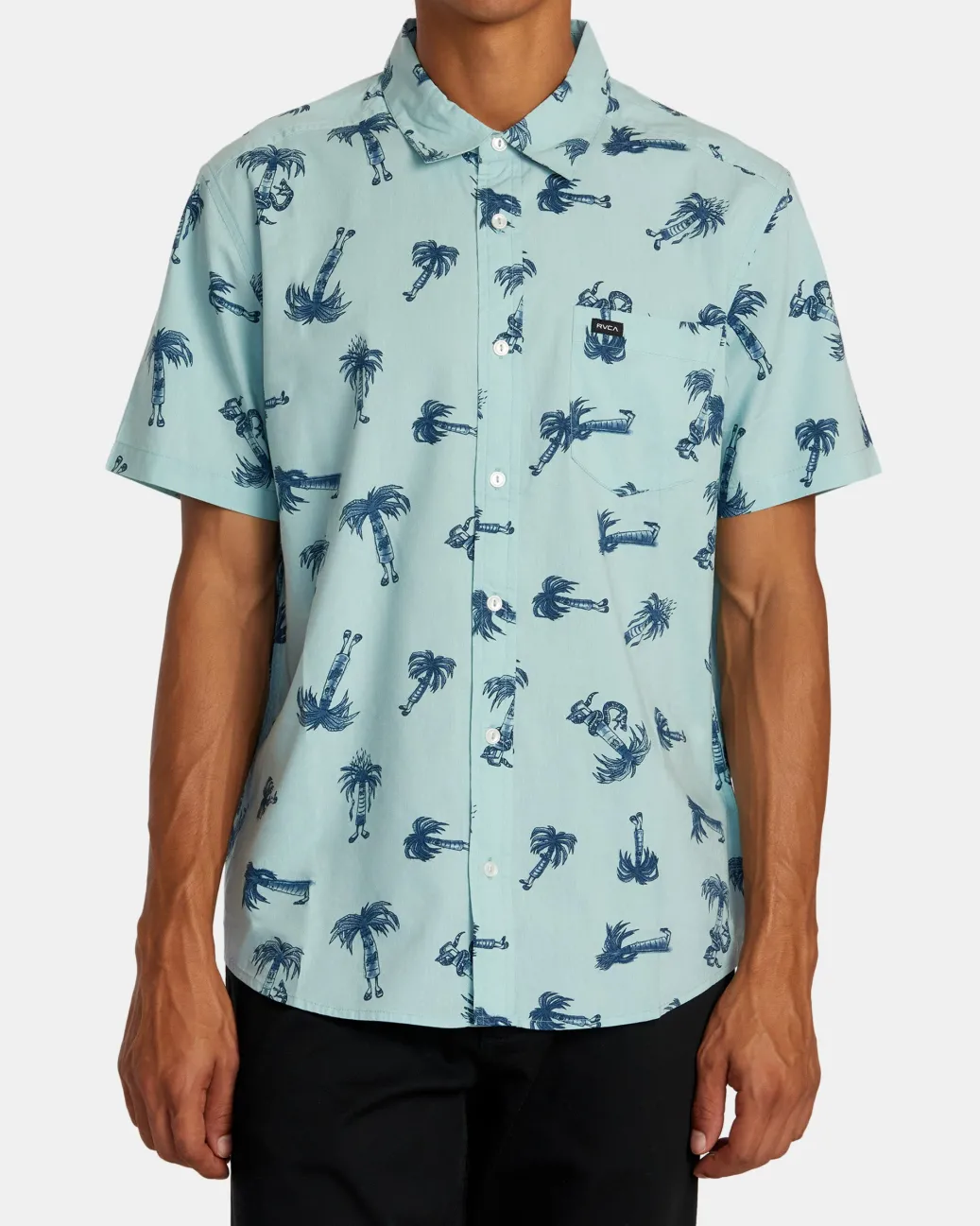 RVCA Shirts / Flannels>POMMIER PALMS SHORT SLEEVE SHIRT