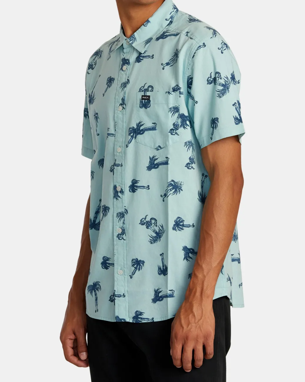 RVCA Shirts / Flannels>POMMIER PALMS SHORT SLEEVE SHIRT