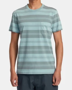 RVCA Tees / Tanks>PTC STRIPE SHORT SLEEVE KNIT