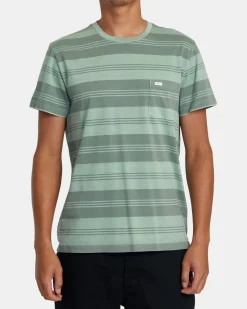 RVCA Tees / Tanks>PTC STRIPE SHORT SLEEVE KNIT