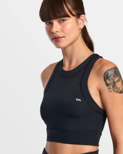 Women RVCA Workout Tops|Sport Bras>RIBBED FITTED TANK TOP