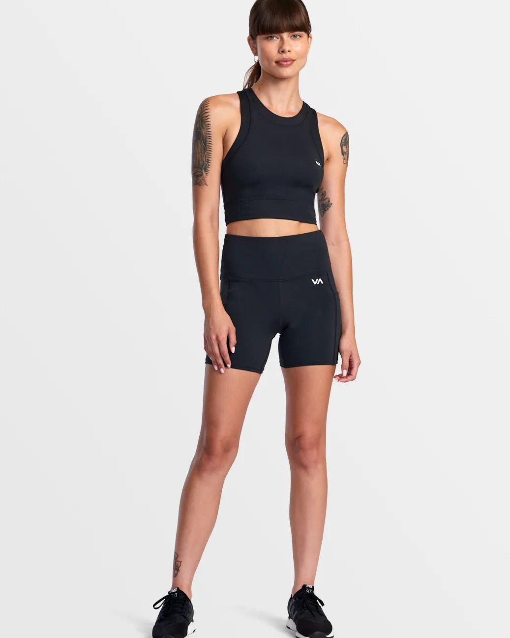 Women RVCA Workout Tops|Sport Bras>RIBBED FITTED TANK TOP