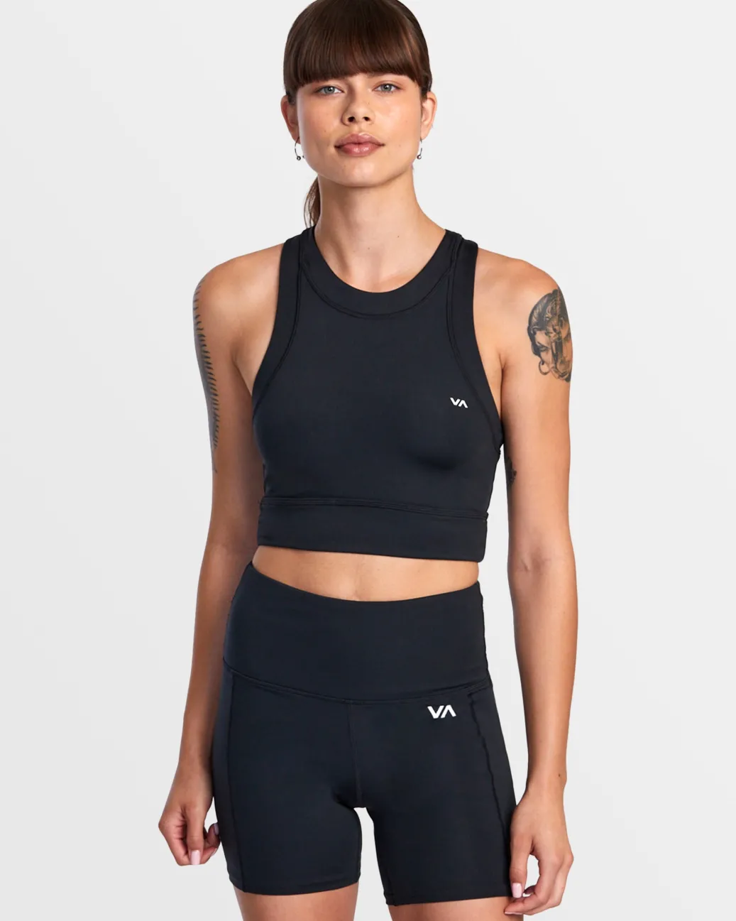 Women RVCA Workout Tops|Sport Bras>RIBBED FITTED TANK TOP