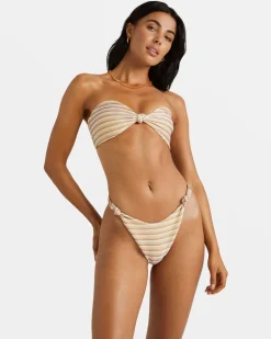Women RVCA Bikini Tops|Bikini Tops>RIPPLE AND TWIST BANDEAU BIKINI TOP