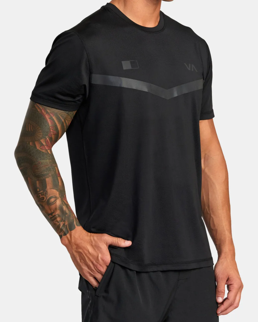 RVCA Workout Shirts|Tees / Tanks>RUNNER TECHNICAL SHORT SLEEVE TOP