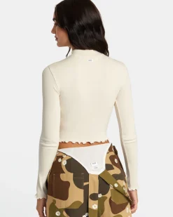 Women RVCA Tops>SAVED LONG SLEEVE LONG SLEEVE CROP TOP