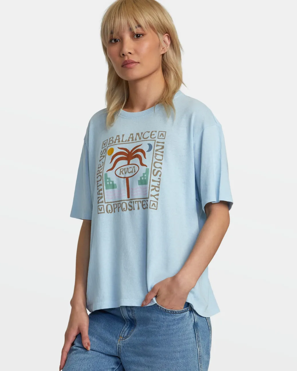 Women RVCA Tees / Tanks>SECLUDED ISLAND TEE