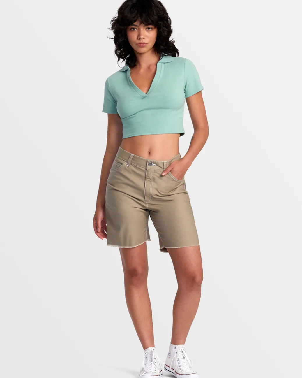 Women RVCA Tops>SELECTS CHASE POLO KNIT