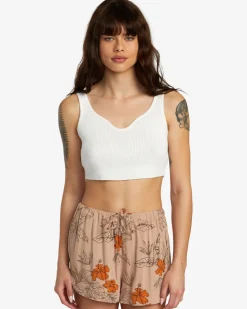 Women RVCA Tops>SELECTS ROUNDABOUT SWEATER TANK V-NECK SWEATER