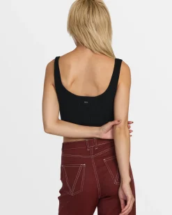 Women RVCA Tops>SELECTS ROUNDABOUT SWEATER TANK V-NECK SWEATER