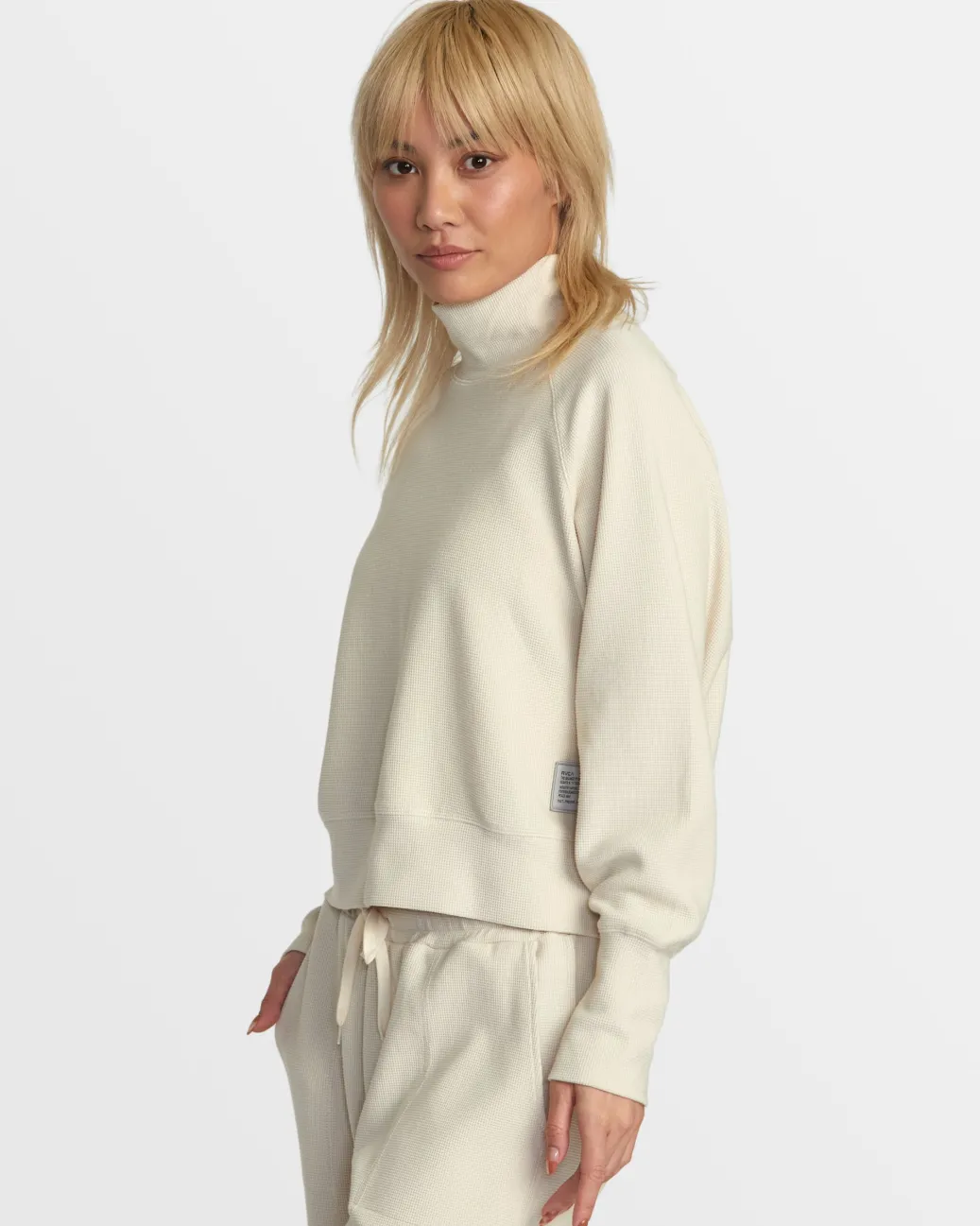 Women RVCA Tops>SOFIE WAFFLE MOCK NECK