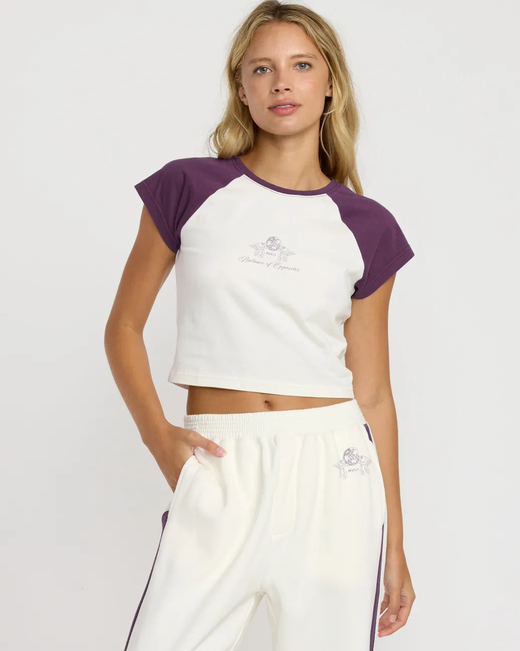 Women RVCA Workout Tops|Tops>SPORT BABY RAGLAN