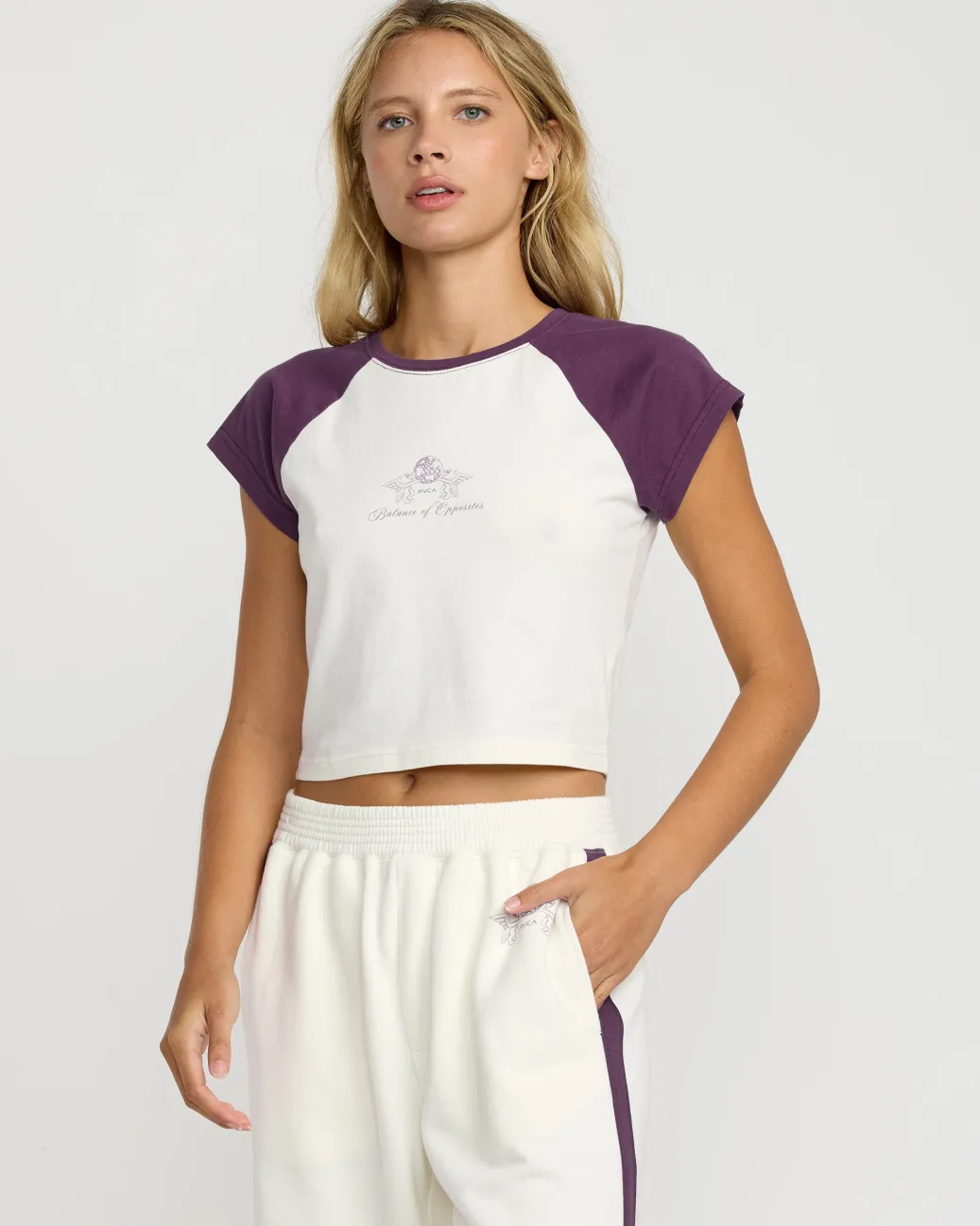 Women RVCA Workout Tops|Tops>SPORT BABY RAGLAN