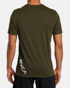 RVCA Workout Shirts|Tees / Tanks>SPORT VENT STRIPE TECHNICAL SHORT SLEEVE TOP
