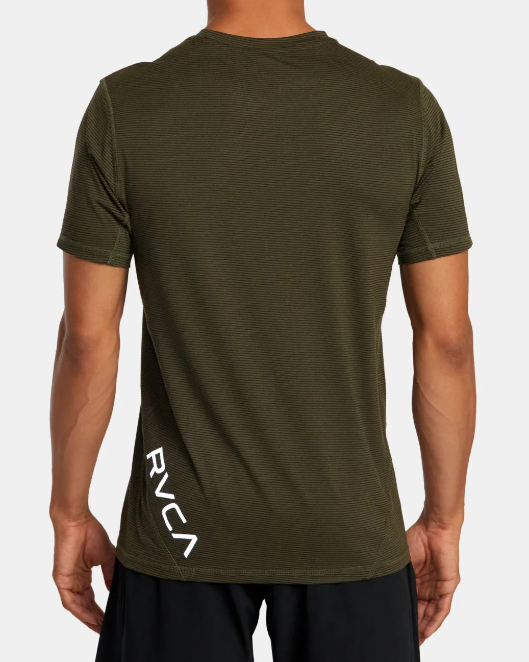 RVCA Workout Shirts|Tees / Tanks>SPORT VENT STRIPE TECHNICAL SHORT SLEEVE TOP