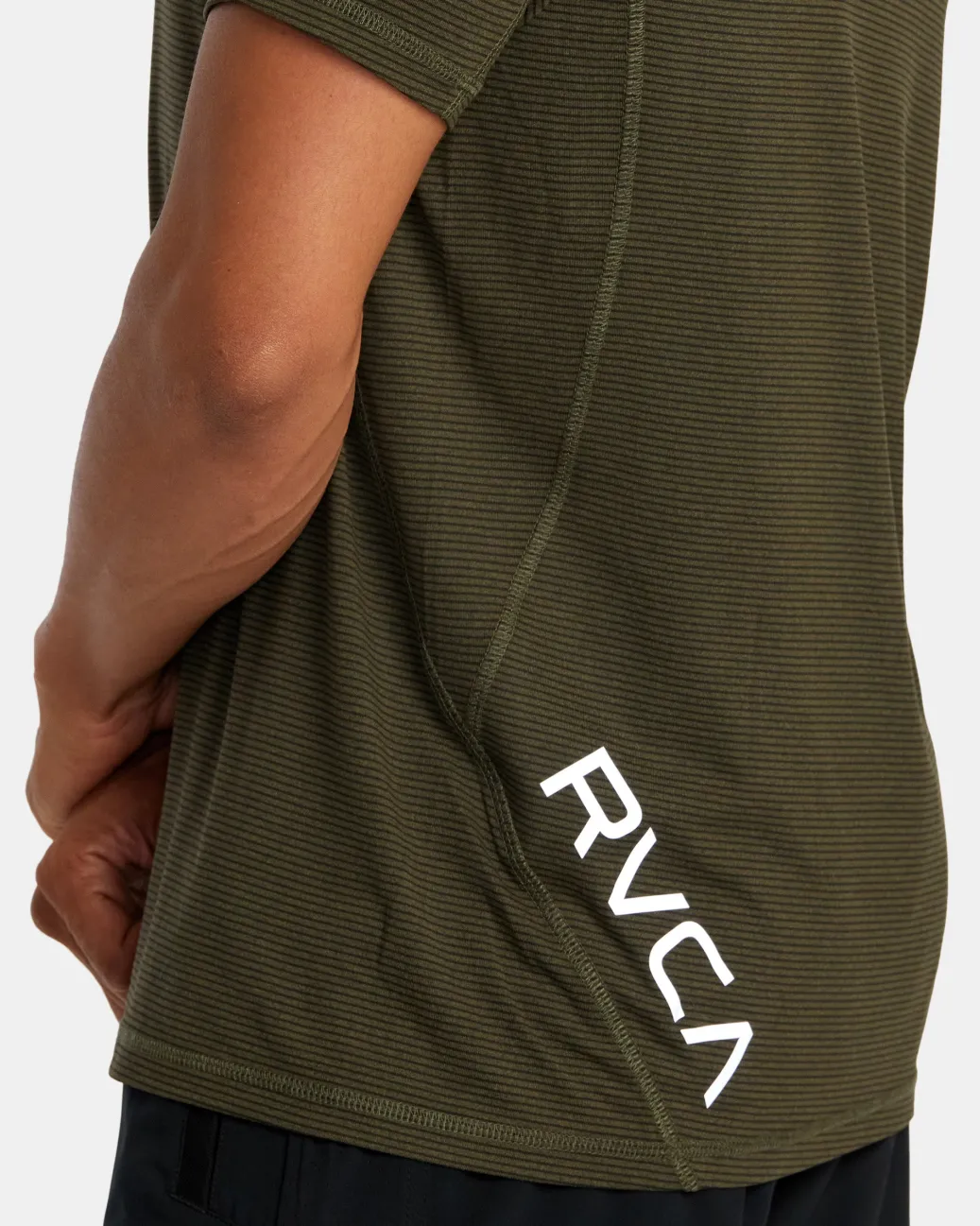 RVCA Workout Shirts|Tees / Tanks>SPORT VENT STRIPE TECHNICAL SHORT SLEEVE TOP