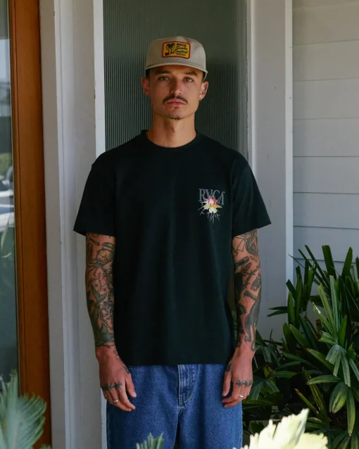 RVCA Tees / Tanks>SPRING BREAK SHORT SLEEVE TEE