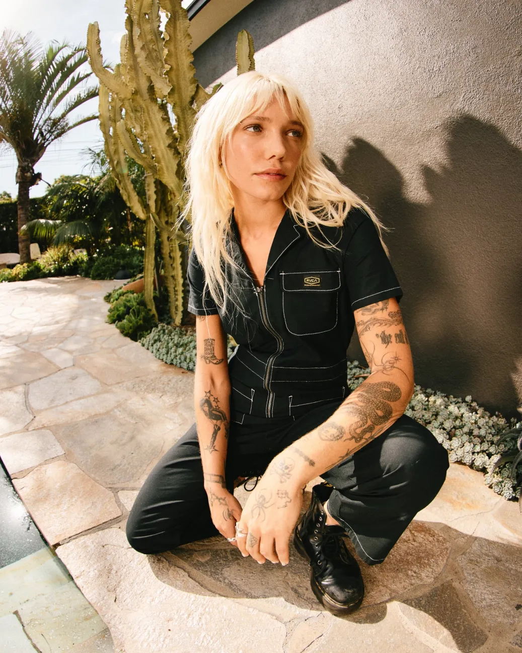 Women RVCA Dresses / Rompers>SPRING SHIFT WORKWEAR JUMPSUIT