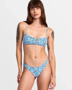 Women RVCA Bikini Tops|Bikini Tops>SPRINKLES V-WIRE BRALETTE BIKINI TOP