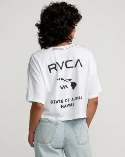Women RVCA Tees / Tanks>STATE OF ALOHA TEE