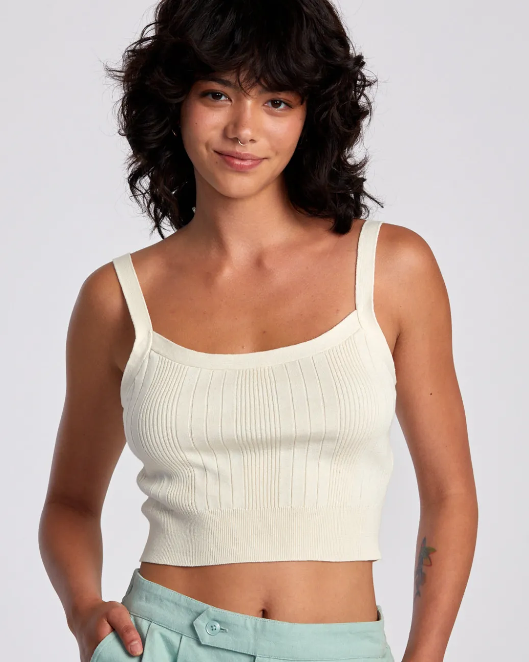 Women RVCA Tops>TATUM SWEATER TANK TOP