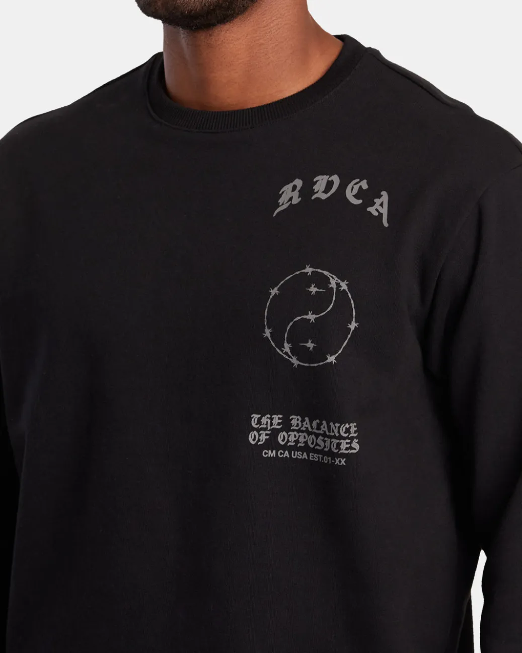 RVCA Workout Pullovers / Hoodies|Hoodies / Sweatshirts>VA BARB CREW NECK SWEATSHIRT