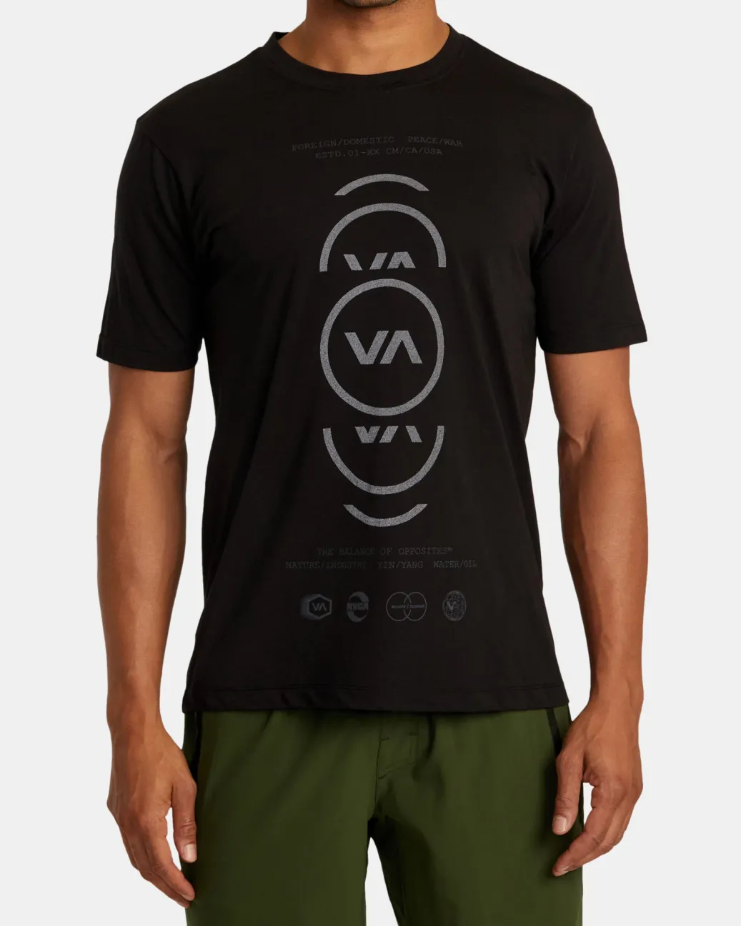 RVCA Workout Shirts|Tees / Tanks>VA CIRCLE SPLITTER TEE