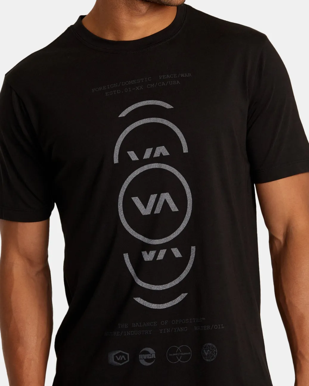 RVCA Workout Shirts|Tees / Tanks>VA CIRCLE SPLITTER TEE