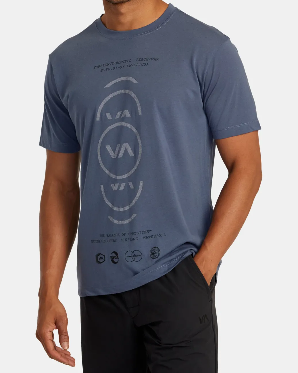 RVCA Workout Shirts|Tees / Tanks>VA CIRCLE SPLITTER TEE