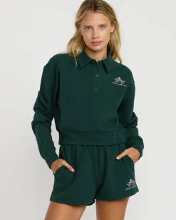 Women RVCA Workout Tops|Tops>WAFFLE JERSEY TOP