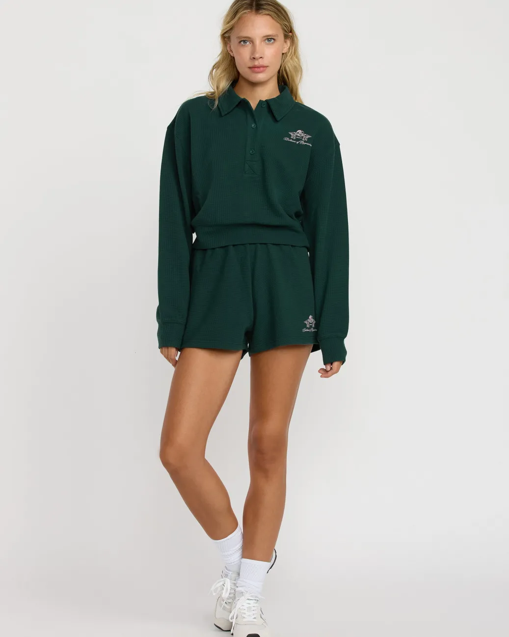 Women RVCA Workout Tops|Tops>WAFFLE JERSEY TOP